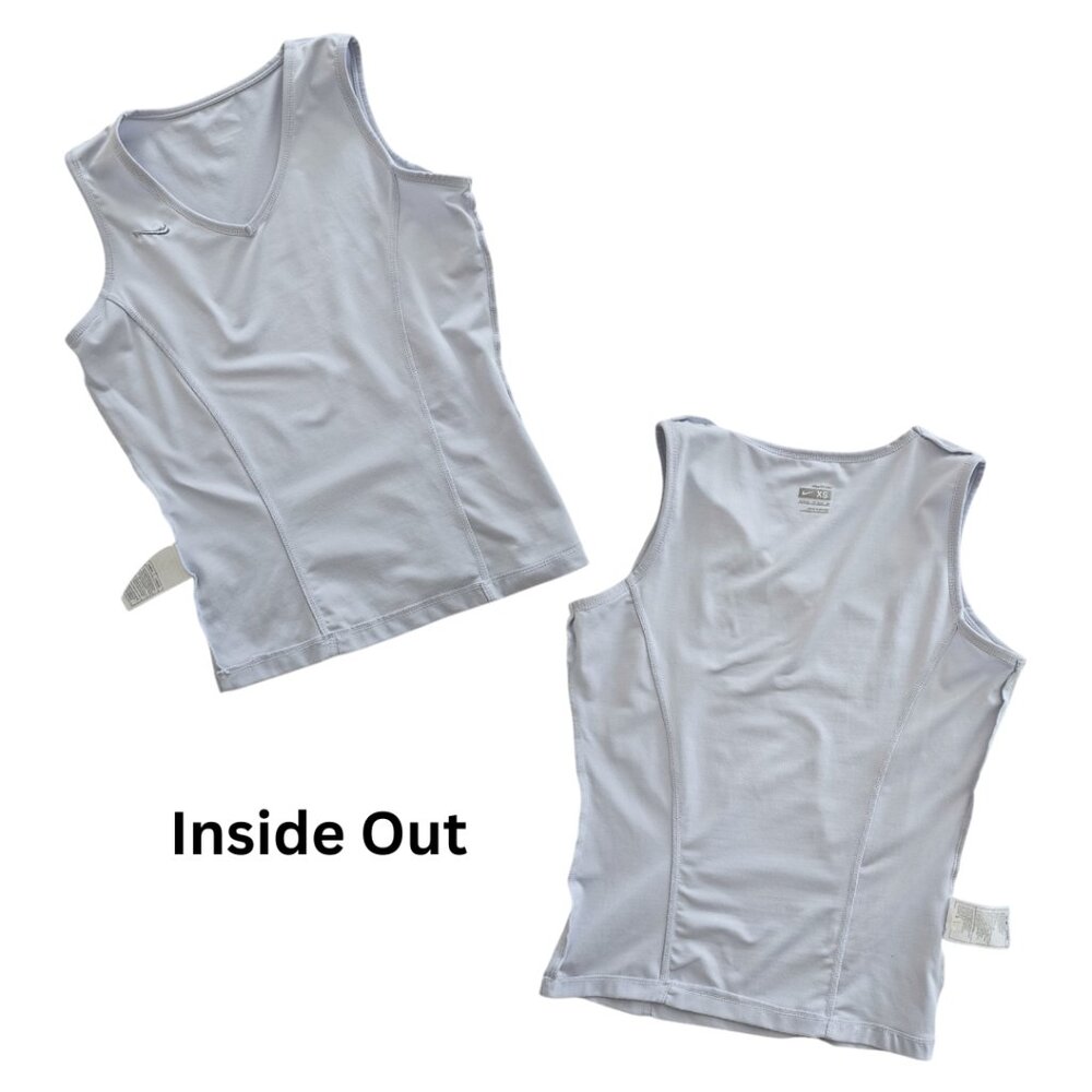 Nike Women's Dri-Fit V-Neck Sleeveless Tank Top | EUC | XS | Light Blue - Picture 6 of 11